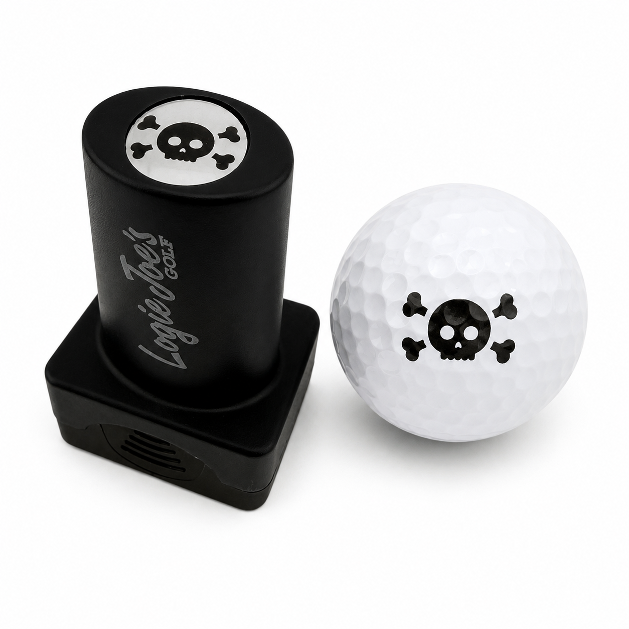 Skull & Bones Stamp | Quick-Dry Ink Stamper | Easy Ball Identification | Fun Golf Gift