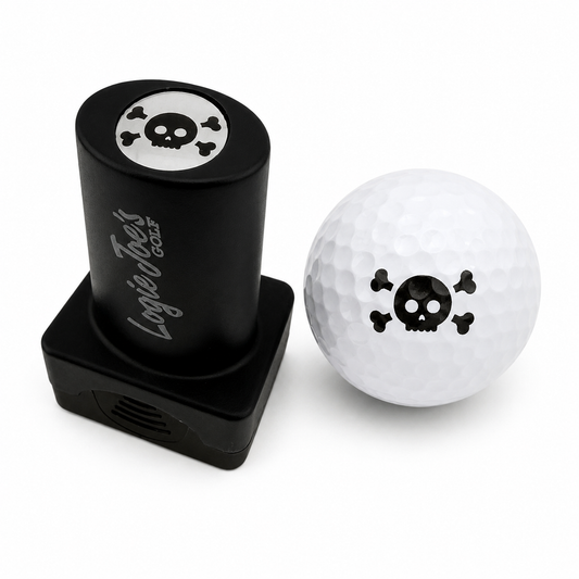 Skull & Bones Stamp | Quick-Dry Ink Stamper | Easy Ball Identification | Fun Golf Gift