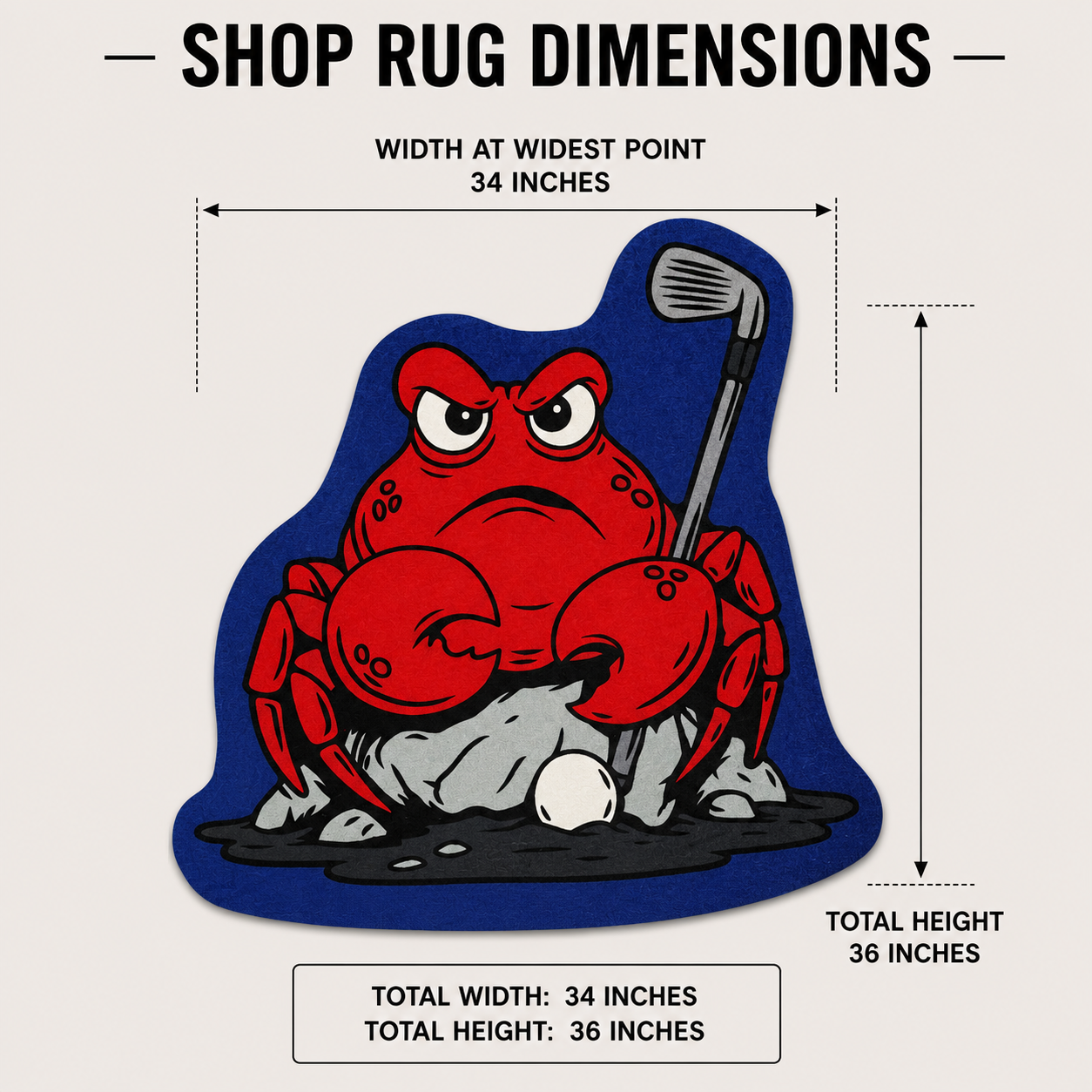 Crab Trap | Golf Shop Mat | Golf Accessory