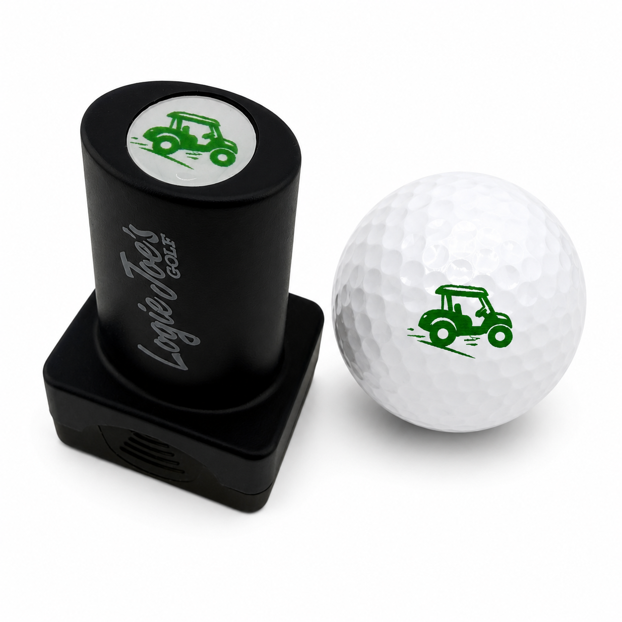 Golf Cart Golf Ball Stamp | Quick-Dry Ink Stamper | Easy Ball Identification | Fun Golf Gift