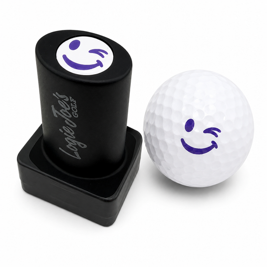 Winky Face Golf Ball Stamp | Quick-Dry Ink Stamper | Easy Ball Identification | Fun Golf Gift