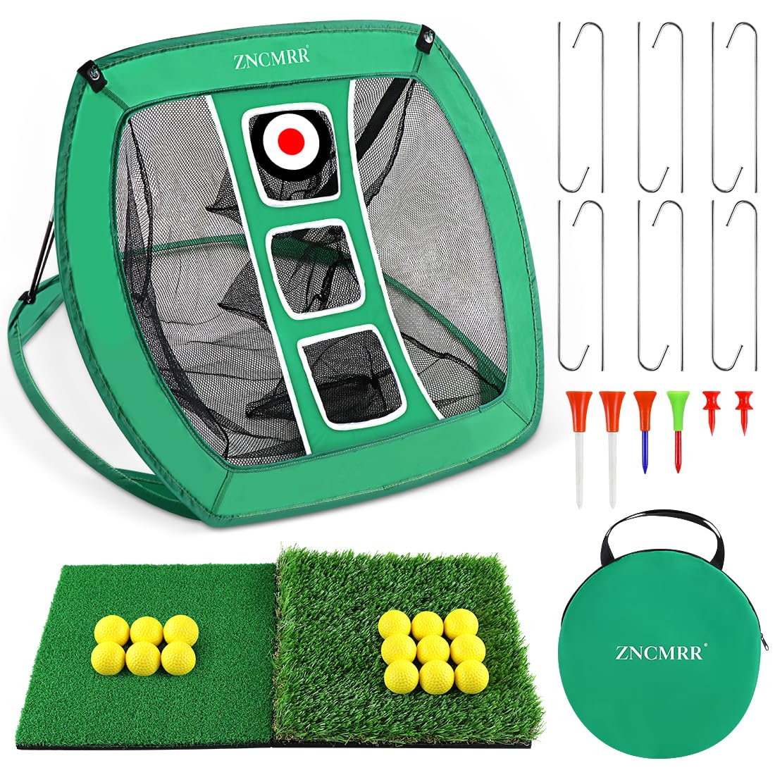 Pop-Up Chipping Net Set — 37 Pieces with Mats & Balls