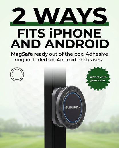 Alloy Magnetic Golf Cart Phone Holder for MagSafe & Android | BLAUBECK Golf Gifts