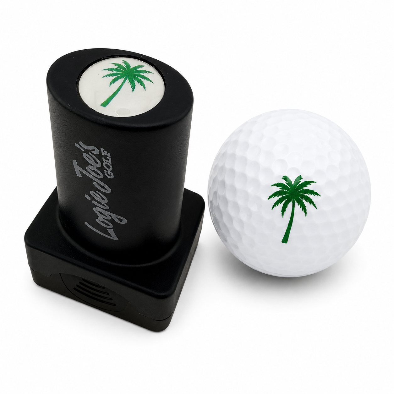 Palm Tree Golf Ball Stamp | Quick-Dry Ink Stamper | Easy Ball Identification | Fun Golf Gift