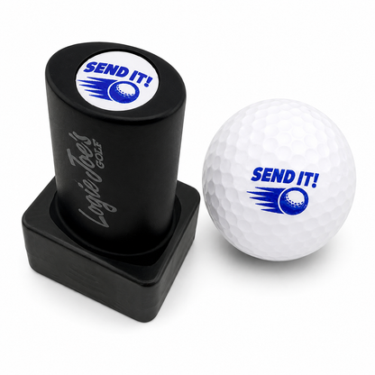 Send It Golf Ball Stamp | Quick-Dry Ink Stamper | Easy Ball Identification | Fun Golf Gift
