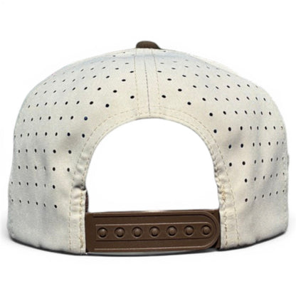 Longhorn Golf Hat | Snapback Cap | Built-in Magnetic Ball Marker Holder + Marker Included | Adjustable Tan Bull Skull