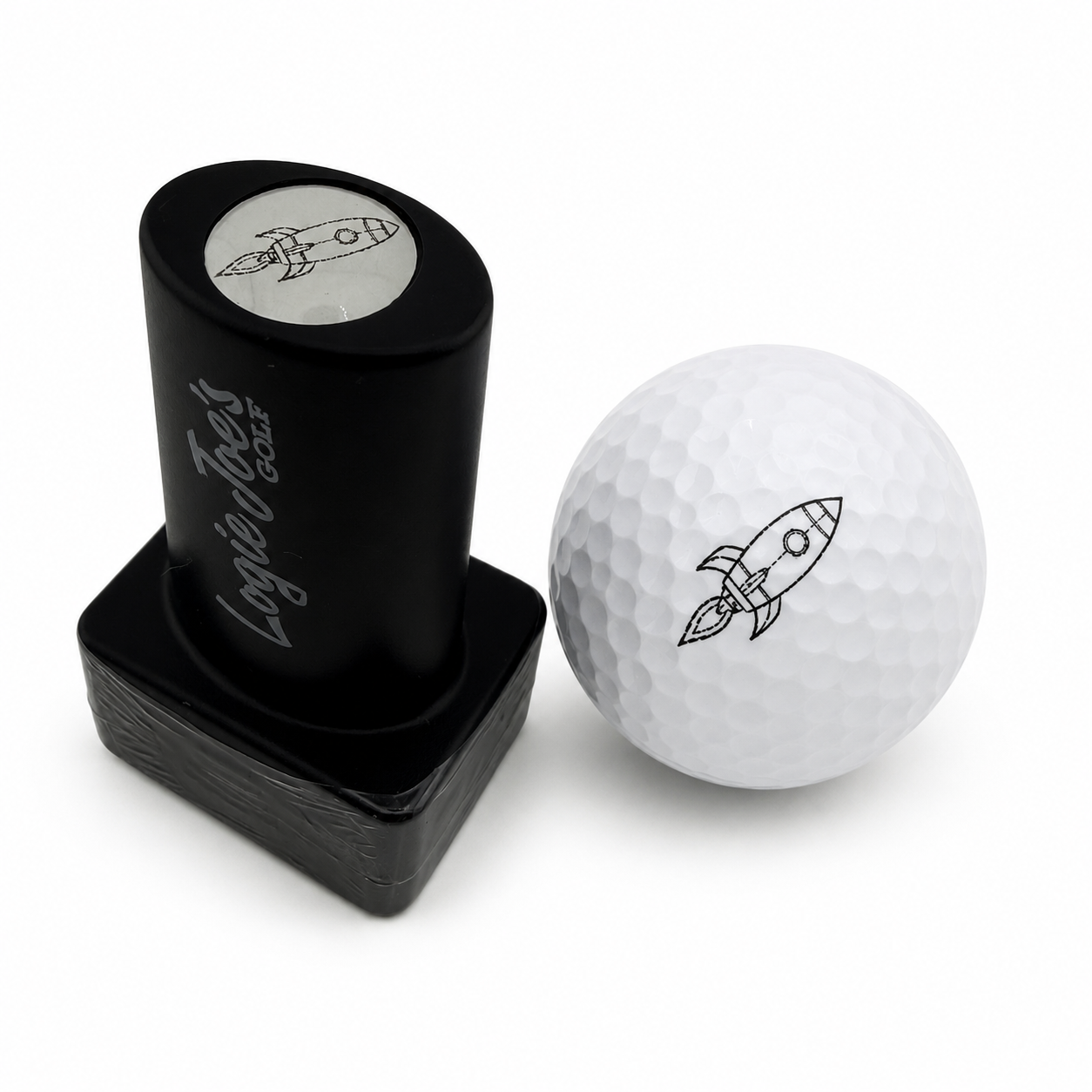 Pocket Rocket Stamp | Quick-Dry Ink Stamper | Easy Ball Identification | Fun Golf Gift