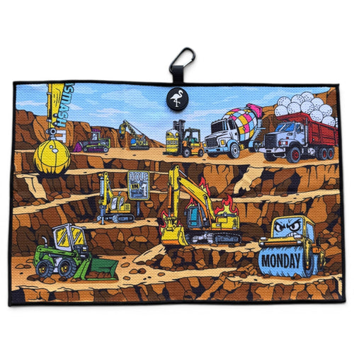 The Wrecking Crew Golf Towel | 24” x 16” Microfiber Towel | Magnetic Clip & Carabiner | Premium Golf Accessory