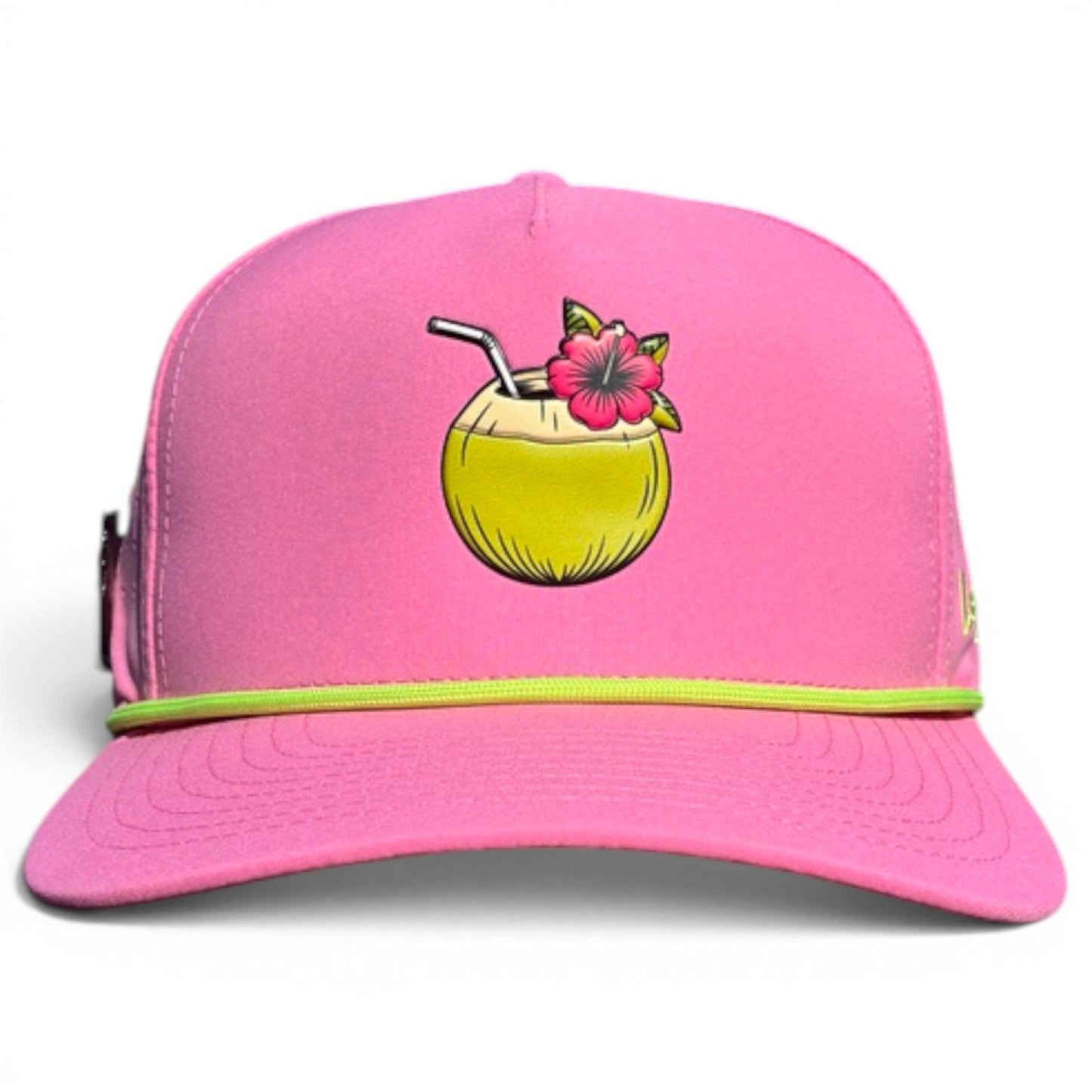 Coconut Cocktail Golf Hat | Snapback Cap | Built-in Magnetic Ball Marker Holder + Marker Included | Adjustable Coconut Cocktail