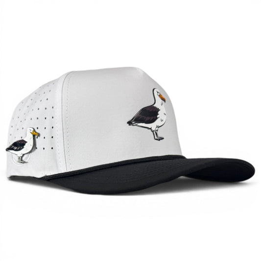 Albatross Golf Hat | Snapback Cap | Built-in Magnetic Ball Marker Holder + Marker Included | Adjustable | Bird