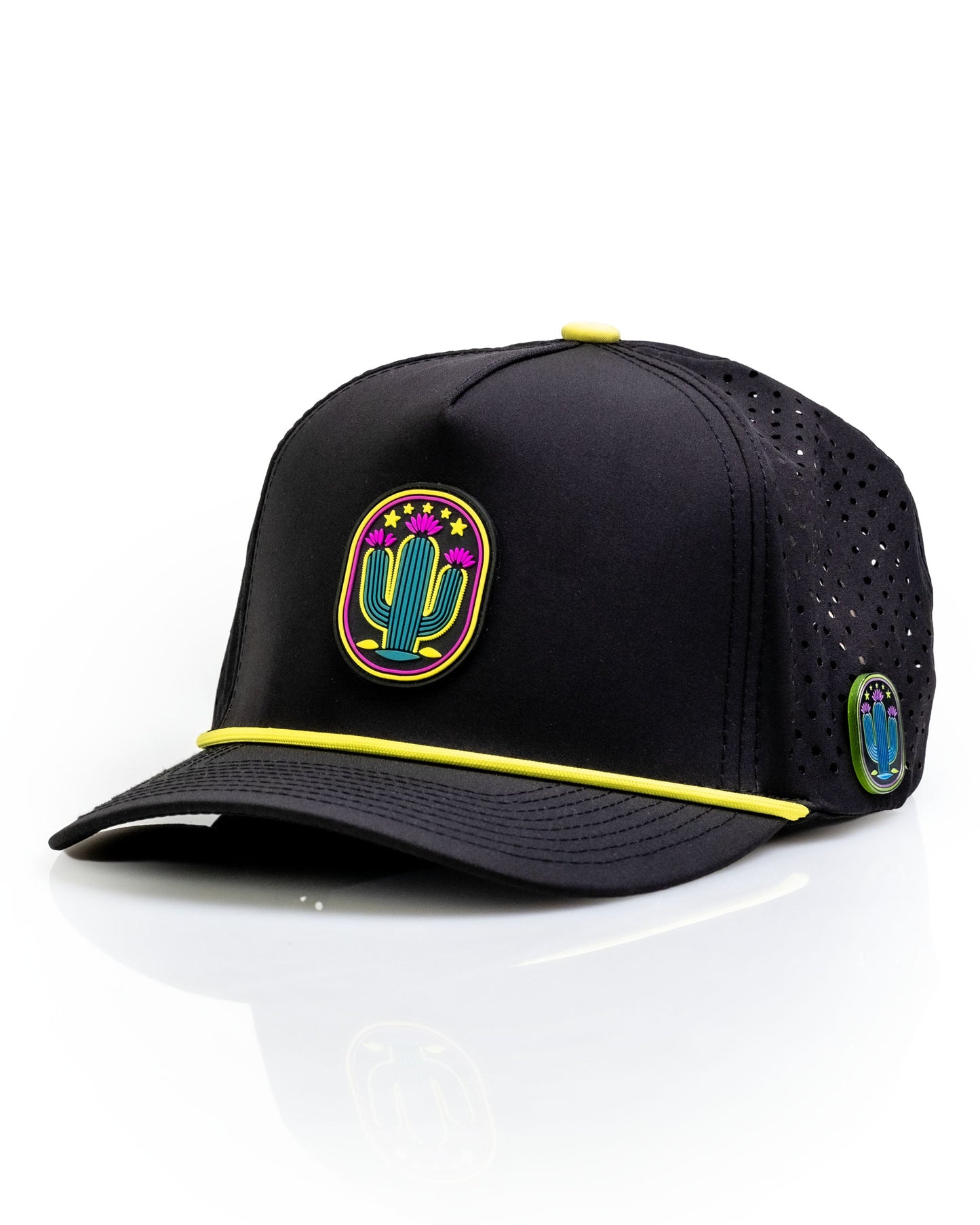 Cactus Black - Perforated Rope Hat