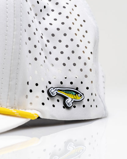 Fishing Lure White - Perforated Rope Hat