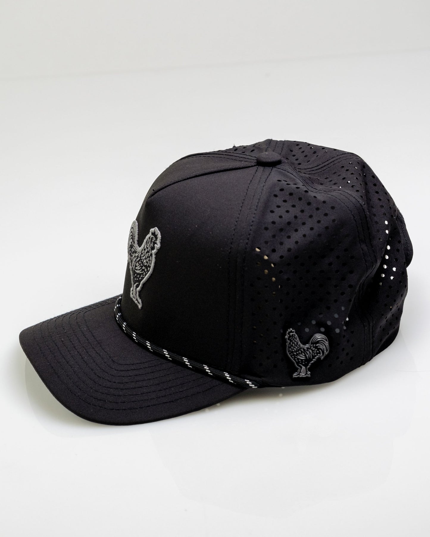 Black Cock Black - Perforated Rope Hat