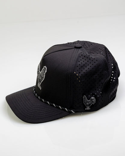 Black Cock Black - Perforated Rope Hat
