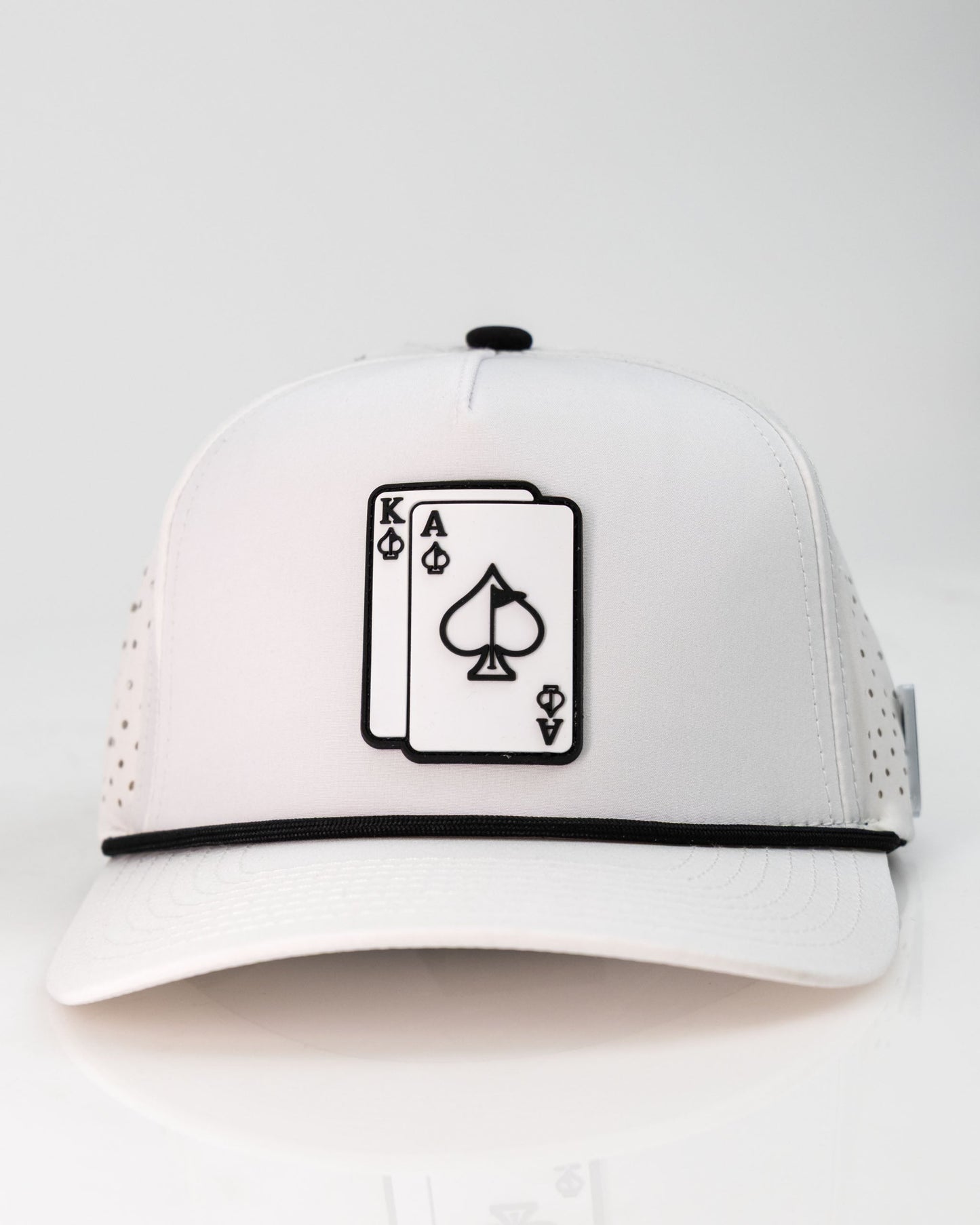 Ace/King White - Perforated Rope Hat