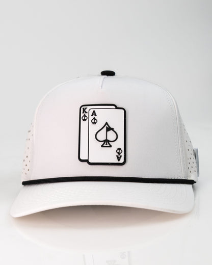 Ace/King White - Perforated Rope Hat