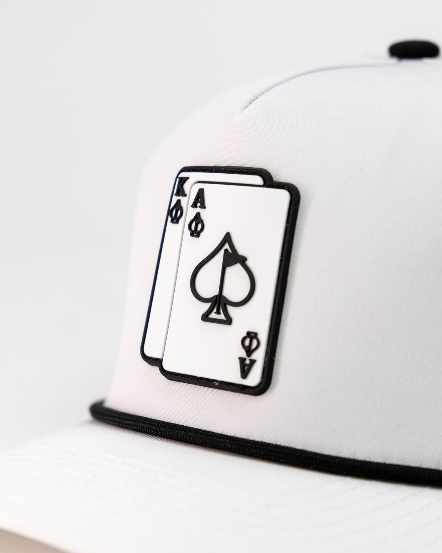 Ace/King White - Perforated Rope Hat