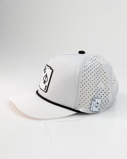 Ace/King White - Perforated Rope Hat