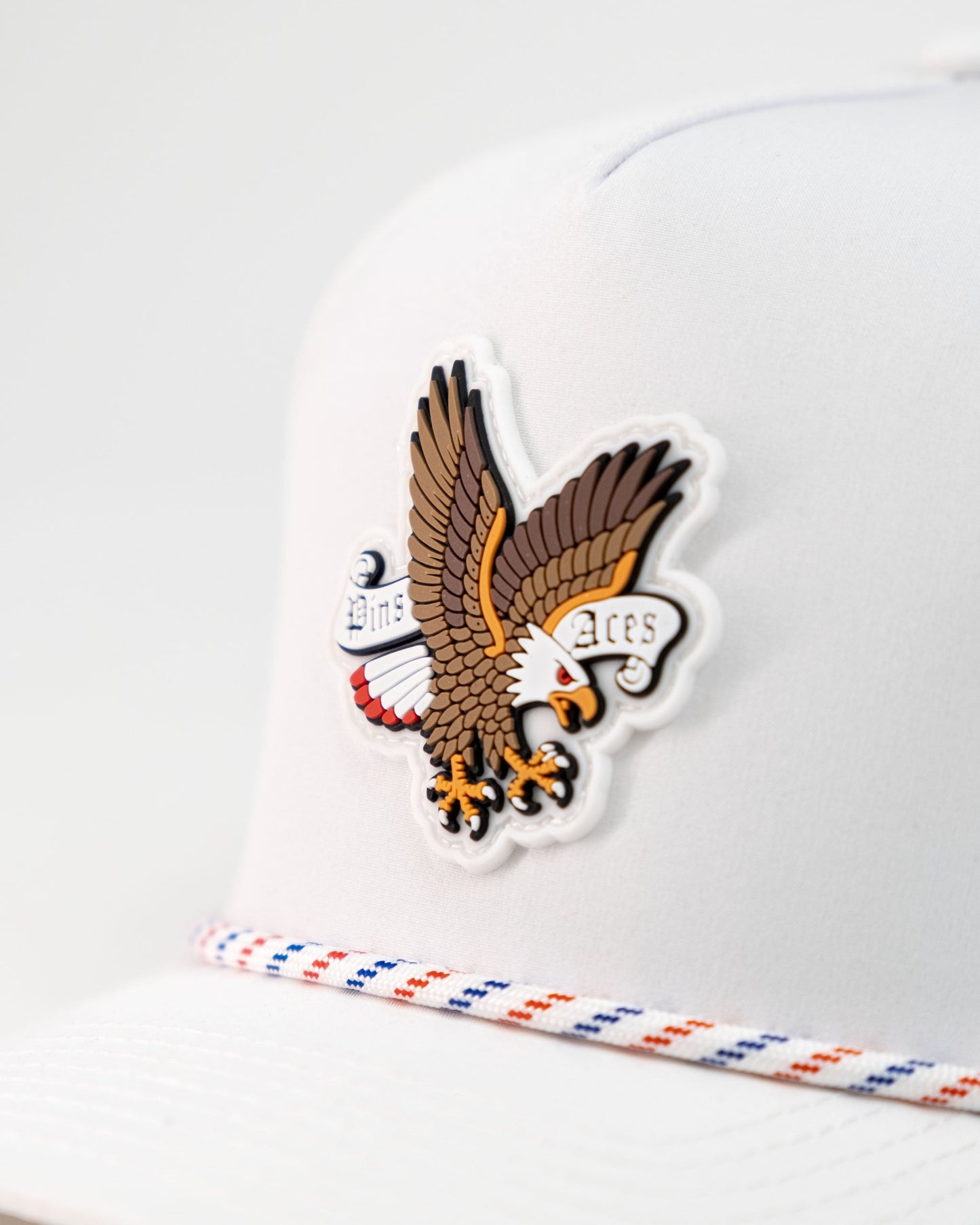 Freedom Eagle White - Perforated Rope Hat