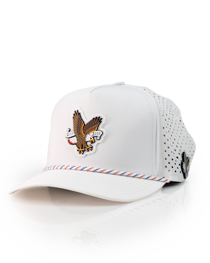 Freedom Eagle White - Perforated Rope Hat