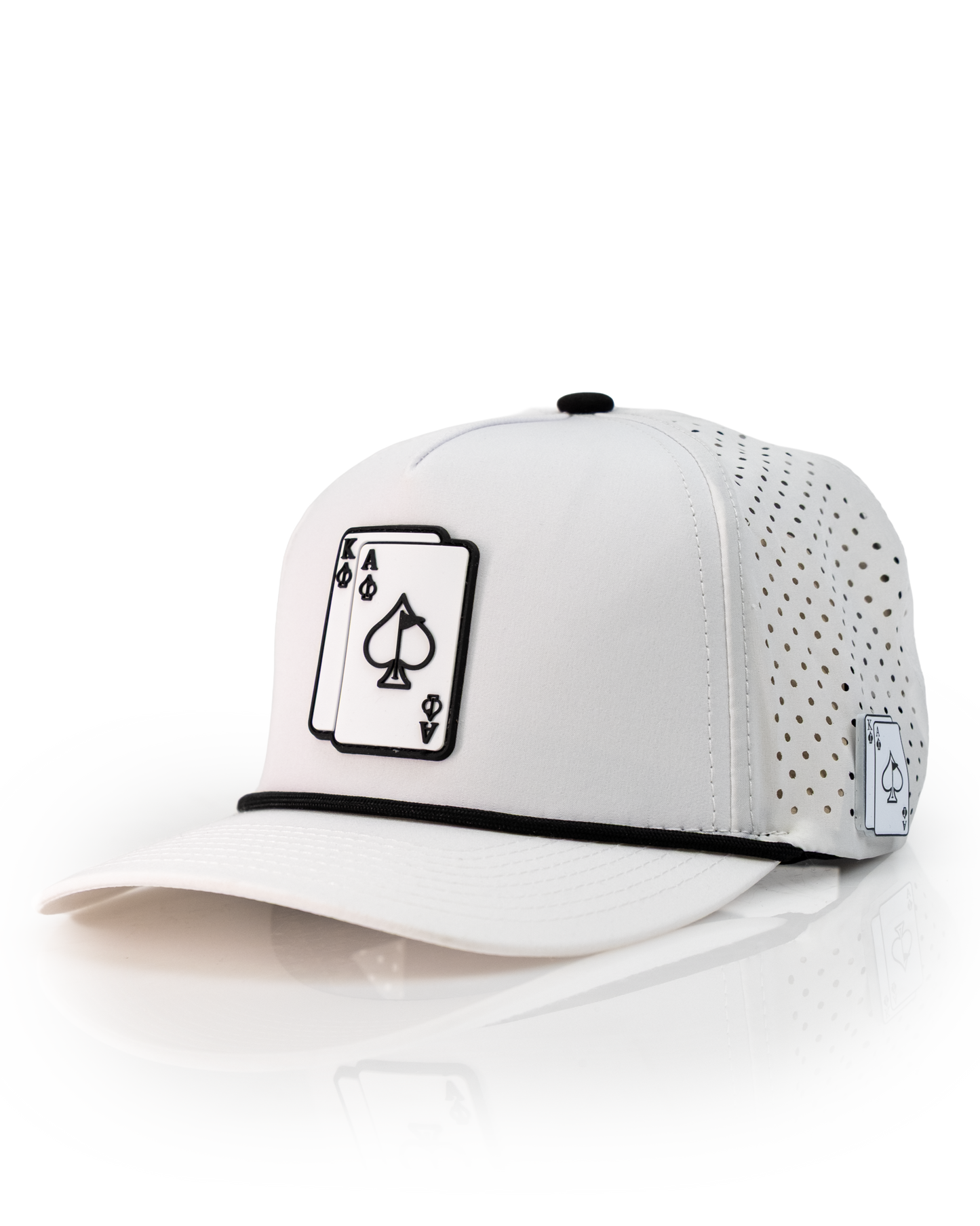 Ace/King White - Perforated Rope Hat