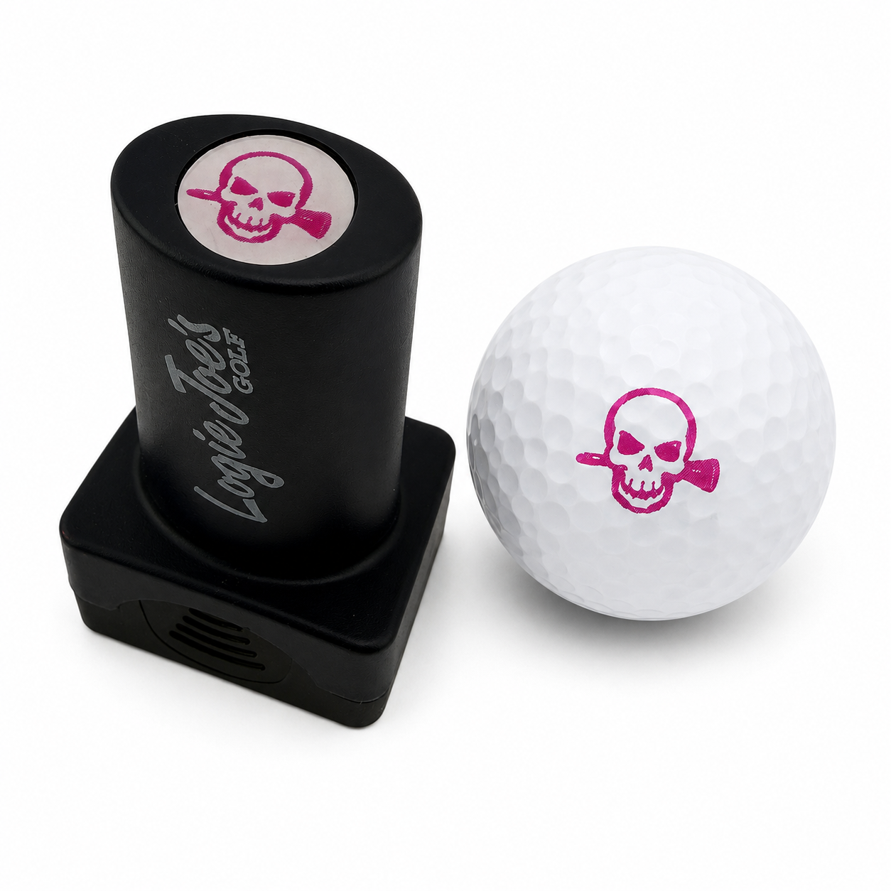 Skull Ball Stamp | Quick-Dry Ink Stamper | Easy Ball Identification | Fun Golf Gift