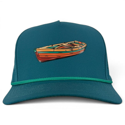Driftwood Golf Hat | Snapback Cap | Built-in Magnetic Ball Marker Holder + Marker Included | Adjustable | Wood Boat Teal