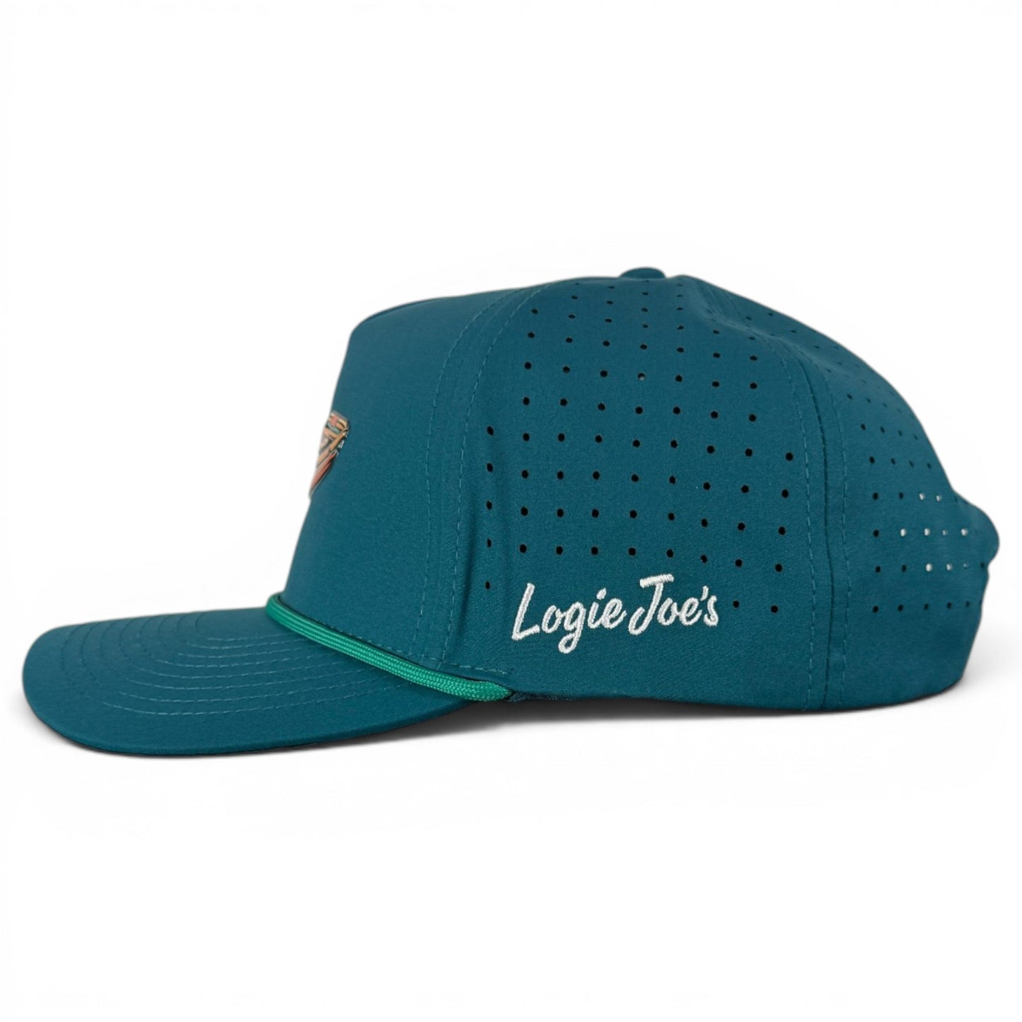 Driftwood Golf Hat | Snapback Cap | Built-in Magnetic Ball Marker Holder + Marker Included | Adjustable | Wood Boat Teal
