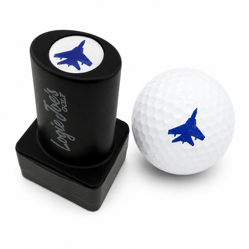 Jet Blue Golf Ball Stamp | Quick-Dry Ink Stamper | Easy Ball Identification | Fun Golf Gift