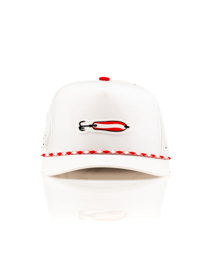 Dare Devil Spoon White - Perforated Rope Hat