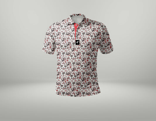 Men's Fossil Fairway Golf Polo | Performance Stretch Golf Shirt | Moisture-Wicking Athletic Polo