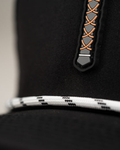 Thor's Hammer Black - Perforated Rope Hat