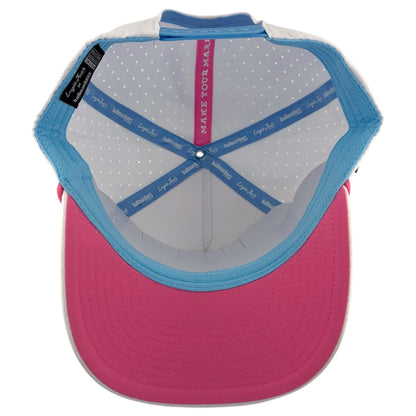 Sugar Rush Golf Hat | Snapback Cap | Built-in Magnetic Ball Marker Holder + Marker Included | Adjustable Cotton Candy