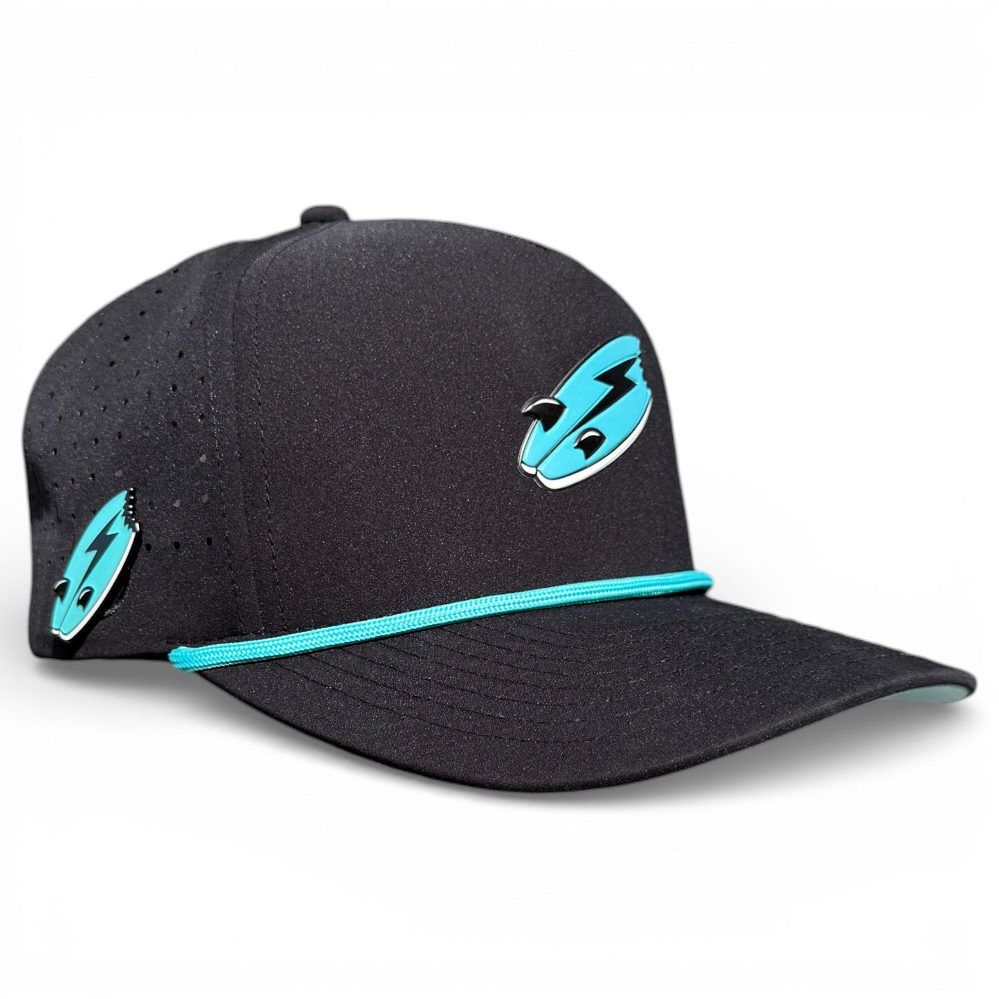 Shark Bite Golf Hat | Snapback Cap | Built-in Magnetic Ball Marker Holder + Marker Included | Adjustable | One Size