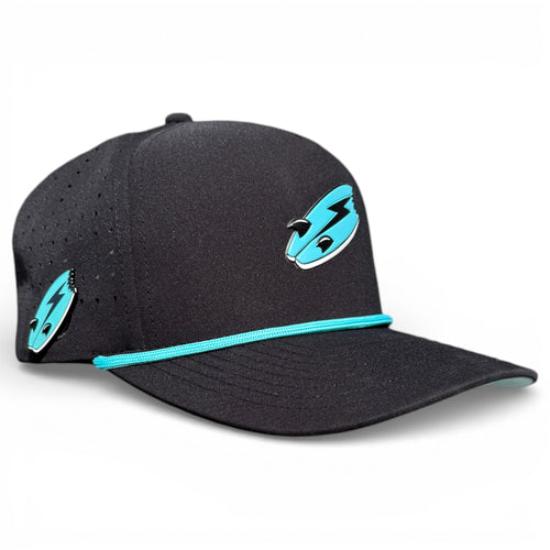 Shark Bite Golf Hat | Snapback Cap | Built-in Magnetic Ball Marker Holder + Marker Included | Adjustable | One Size