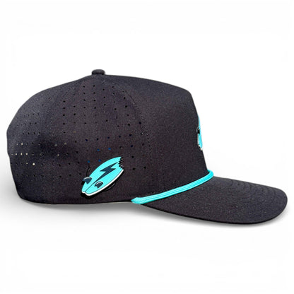 Shark Bite Golf Hat | Snapback Cap | Built-in Magnetic Ball Marker Holder + Marker Included | Adjustable | One Size
