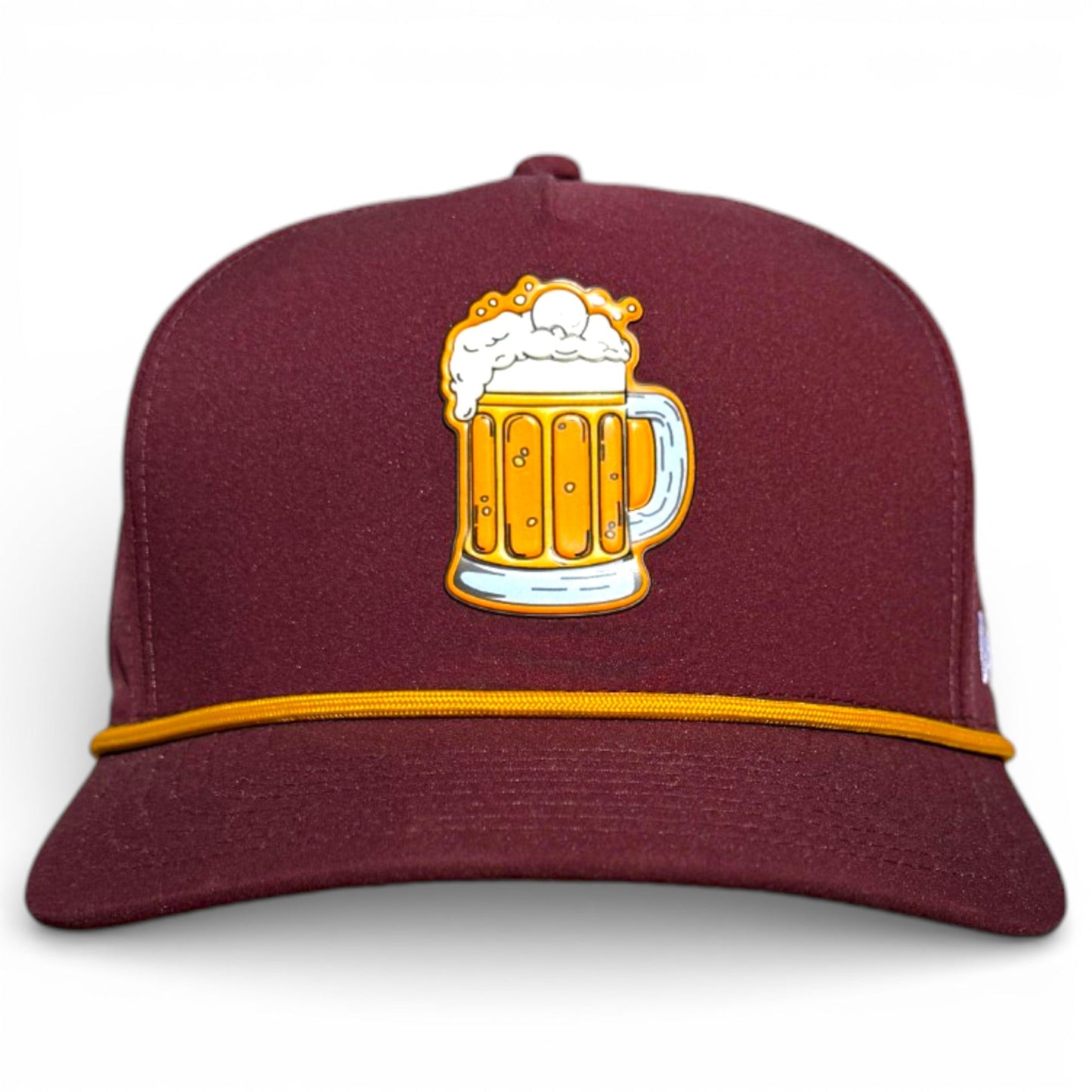 Cold One Golf Hat | Snapback Cap | Built-in Magnetic Ball Marker Holder + Marker Included | Adjustable | One Size