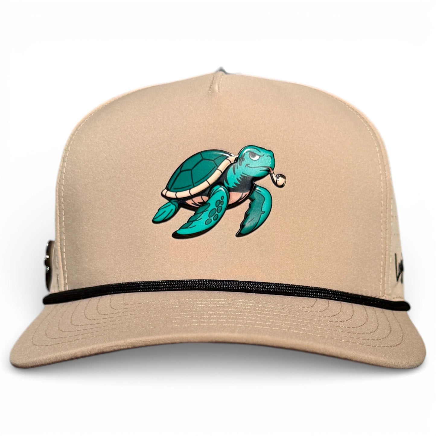 Salty Turtle Golf Hat | Snapback Cap | Built-in Magnetic Ball Marker Holder + Marker Included | Adjustable | One Size