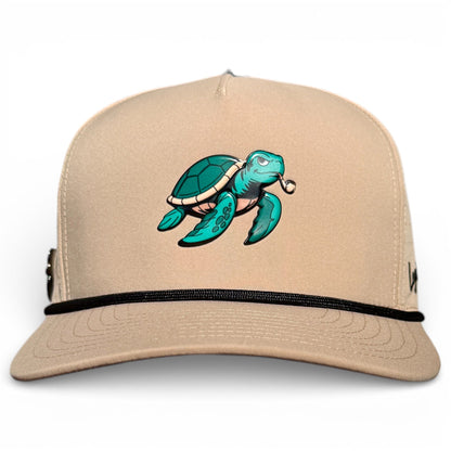 Salty Turtle Golf Hat | Snapback Cap | Built-in Magnetic Ball Marker Holder + Marker Included | Adjustable | One Size