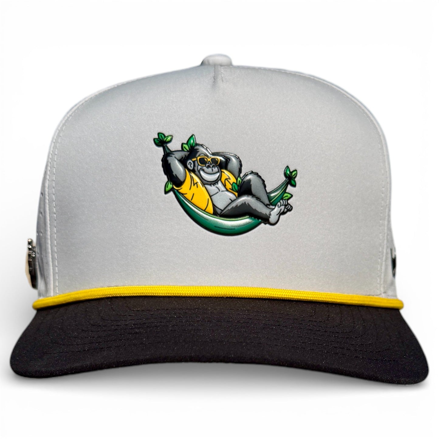 Banana Hammock Golf Hat | Snapback Cap | Built-in Magnetic Ball Marker Holder + Marker Included | Adjustable | One Size