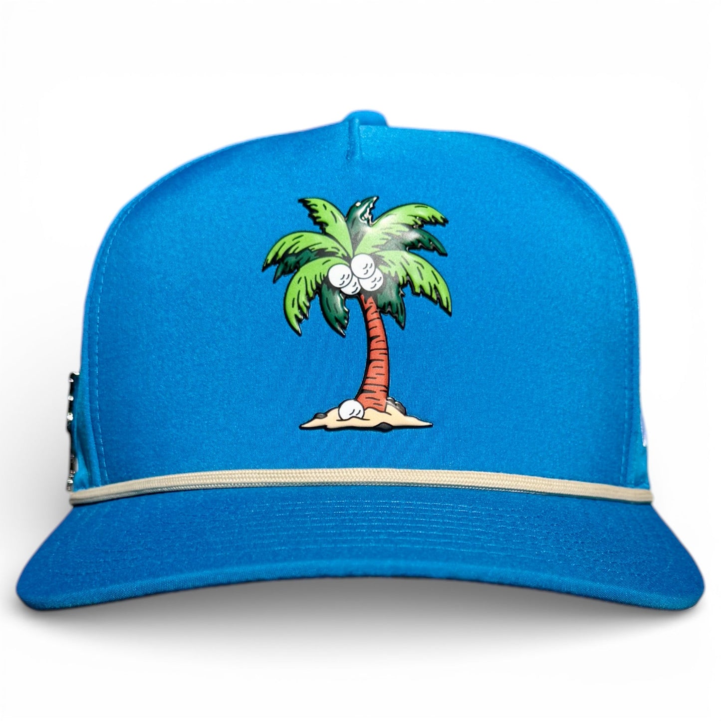 Fairway Palms Golf Hat | Snapback Cap | Built-in Magnetic Ball Marker Holder + Marker Included | Adjustable | One Size
