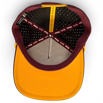 Cold One Golf Hat | Snapback Cap | Built-in Magnetic Ball Marker Holder + Marker Included | Adjustable | One Size
