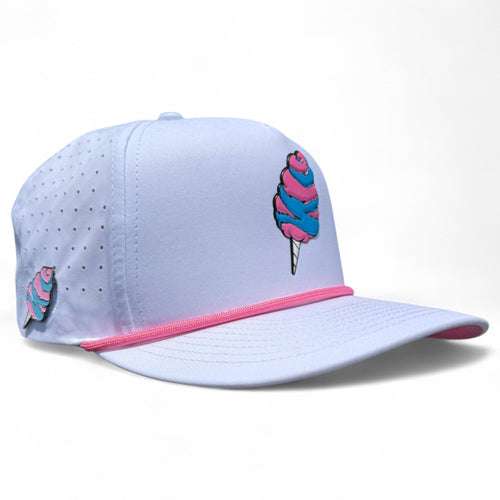 Sugar Rush Golf Hat | Snapback Cap | Built-in Magnetic Ball Marker Holder + Marker Included | Adjustable Cotton Candy