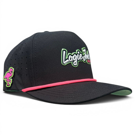 Logie Joe’s "Classic" Golf Hat | Snapback Cap | Built-in Magnetic Ball Marker Holder + Marker Included | Adjustable Script Logo