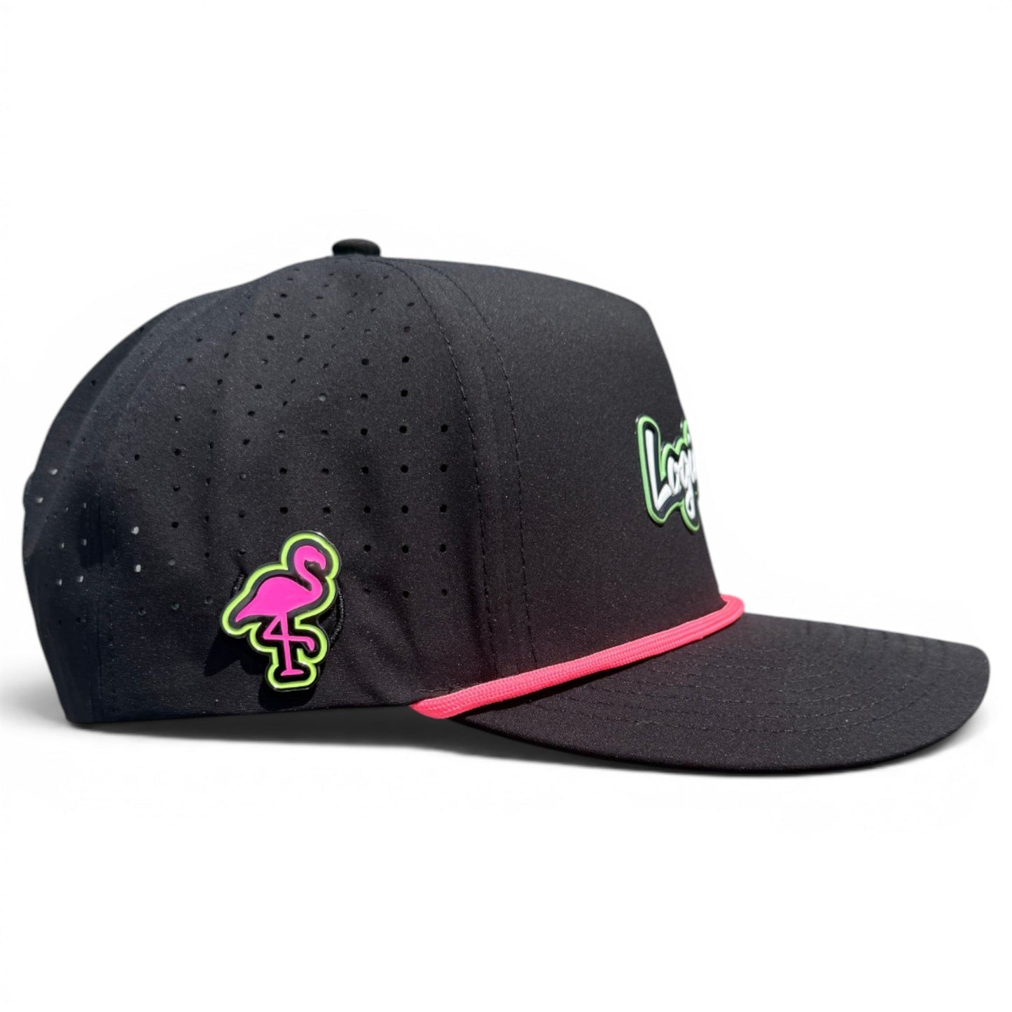 Logie Joe’s "Classic" Golf Hat | Snapback Cap | Built-in Magnetic Ball Marker Holder + Marker Included | Adjustable Script Logo