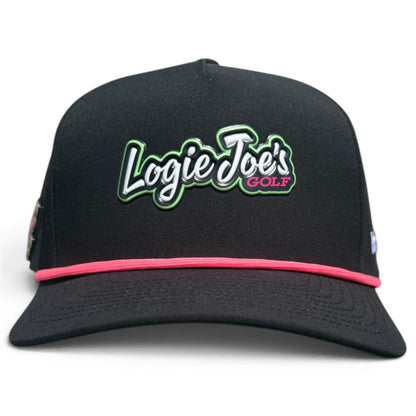 Logie Joe’s "Classic" Golf Hat | Snapback Cap | Built-in Magnetic Ball Marker Holder + Marker Included | Adjustable Script Logo