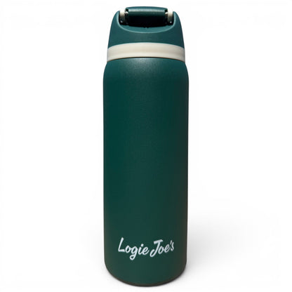 The Longhorn Hydration Bottle | 32oz Insulated Stainless Steel | Flip Straw Lid w/ Handle