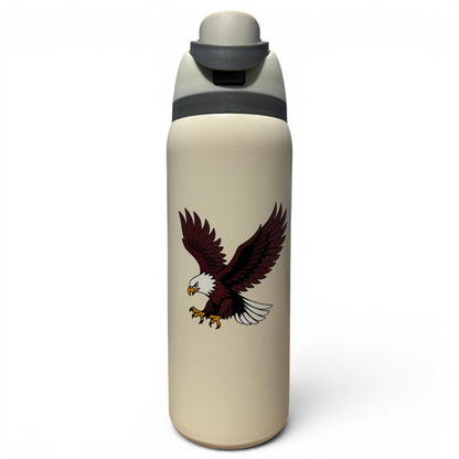 Freedom Flight Hydration Bottle | 32oz Insulated Stainless Steel | Flip Straw Lid w/ Handle | Eagle