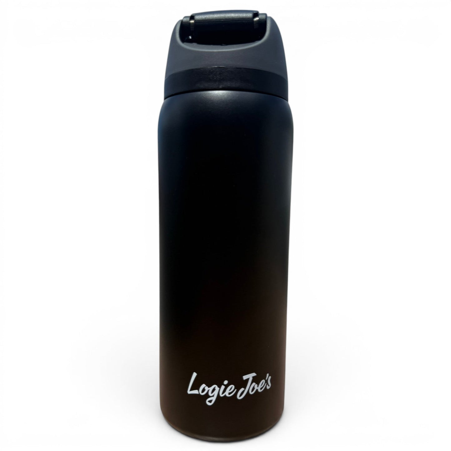 Shark Bite Hydration Bottle | 32oz Insulated Stainless Steel | Flip Straw Lid w/ Handle