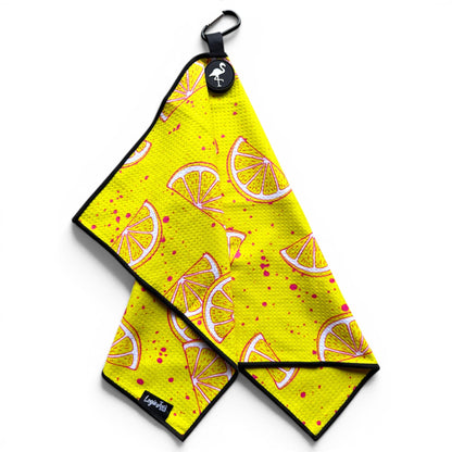 Main Squeeze Golf Towel | 24” x 16” Microfiber Towel | Magnetic Clip & Carabiner | Premium Golf Accessory